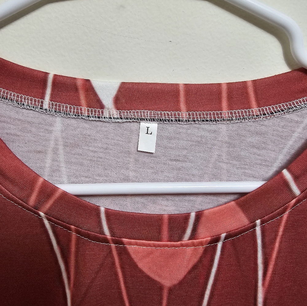 Heart Pattern Long‎ Sleeve Top - Picture 3 of 5